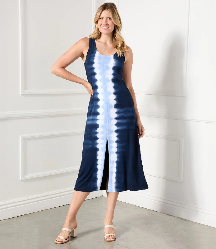 Plus Size Front Slit Midi Dress